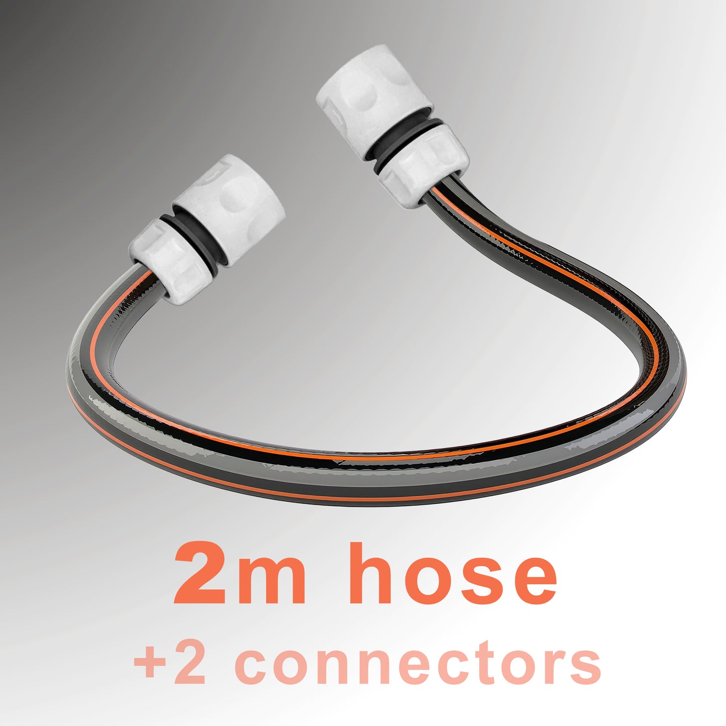 Premium 4 Layer Garden Carbon BLACK Hose Pipe Watering Hose with 2 Hose Connectors