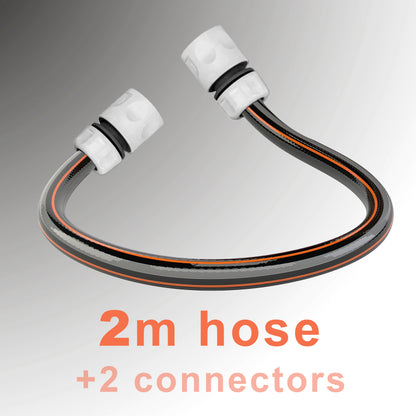 Premium 4 Layer Garden Carbon BLACK Hose Pipe Watering Hose with 2 Hose Connectors