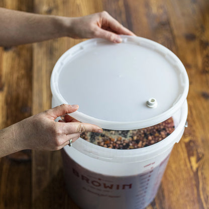 20L Fermentation Bucket with Lid Food Grade Home Brew Brewing Container BPA Free
