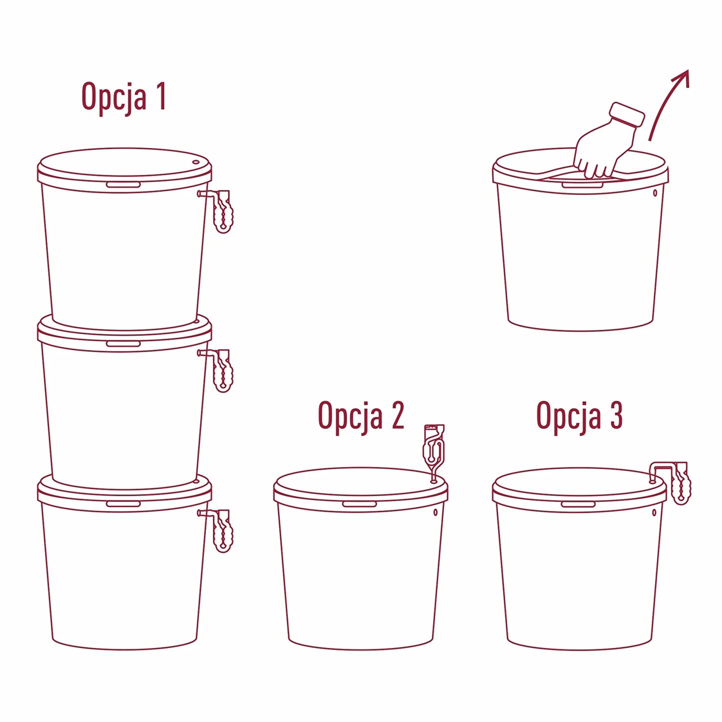 30L Fermentation Container with Lid Food Grade Brewing Bucket Wine Beer Fermenter