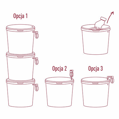 30L Fermentation Container with Lid Food Grade Brewing Bucket Wine Beer Fermenter