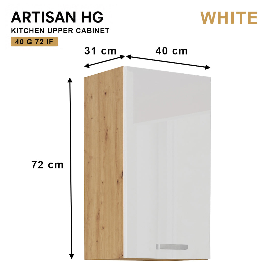 ARTISAN Modular Kitchen – White Gloss - PARTS option