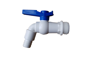 3/4" BSPM Plastic Garden Tap in White and Blue