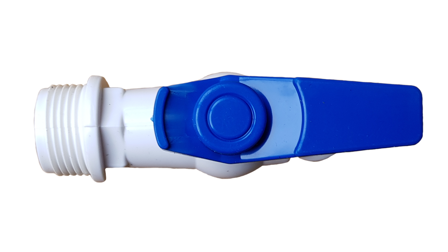 3/4" BSPM Plastic Garden Tap in White and Blue