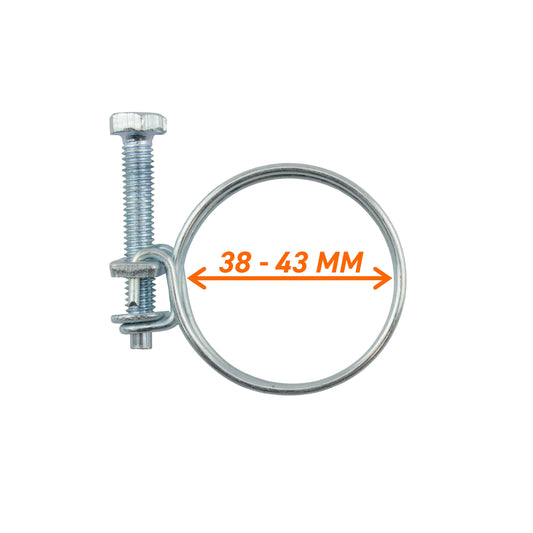 38–43mm Galvanised Dual Wire Hose Clip