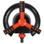 Cost Wise Lawn Sprinkler with 3 Adjustable Rotating Arms, Black/Orange