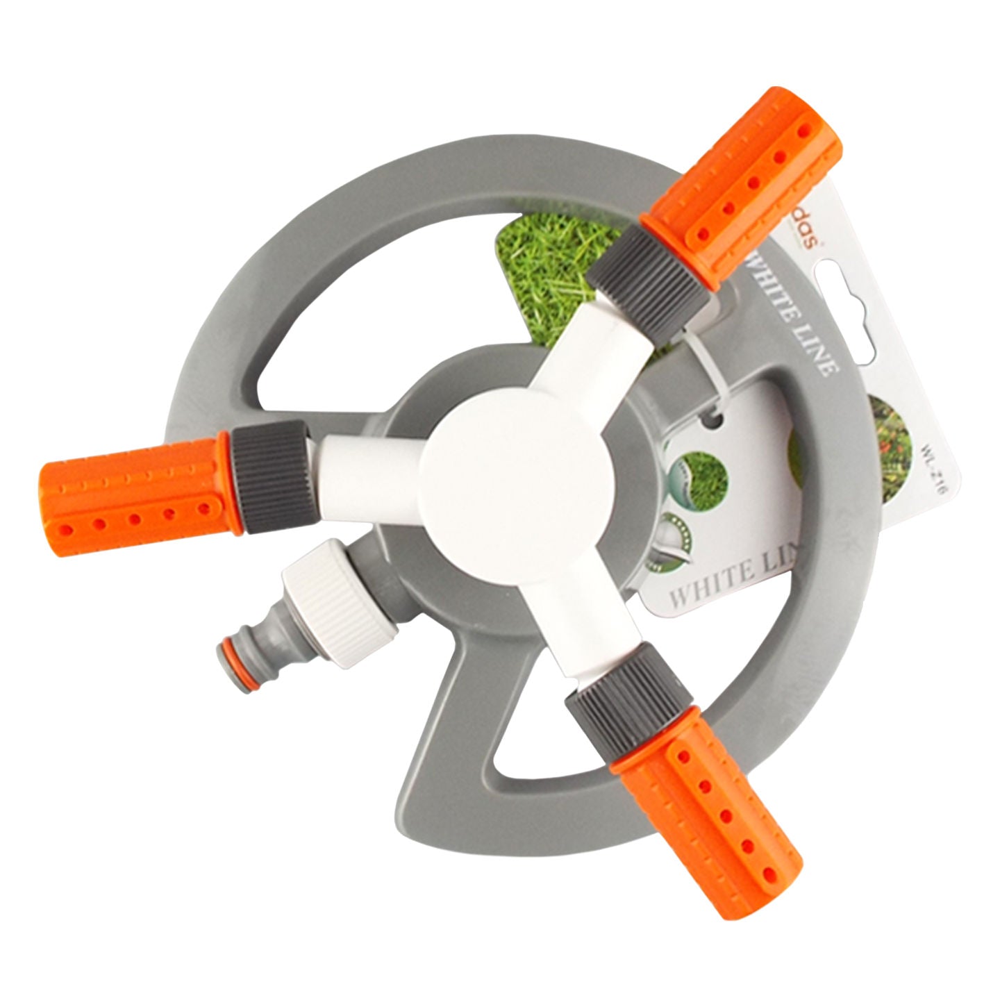 Bradas White Line 3‑Arm Rotating Sprinkler