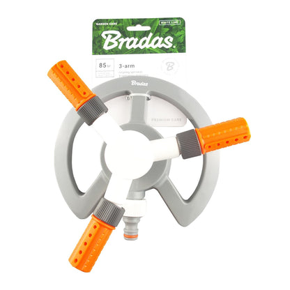 Bradas White Line 3‑Arm Rotating Sprinkler