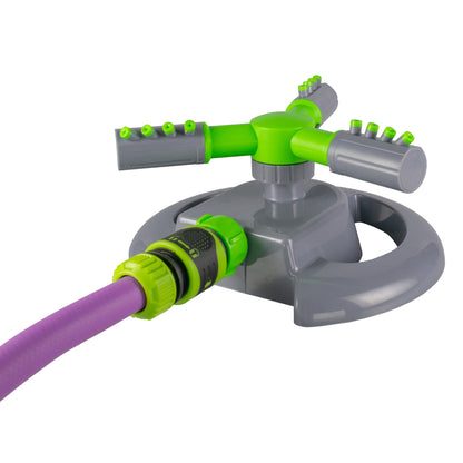Cost Wise Lawn Sprinkler with 3 Adjustable Rotating Arms,Green/Grey