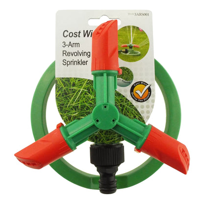 Cost Wise 3‑Arm Rotating Garden Sprinkler – Efficient Lawn Irrigation Tool