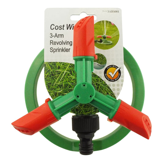 Cost Wise 3‑Arm Rotating Garden Sprinkler – Efficient Lawn Irrigation Tool