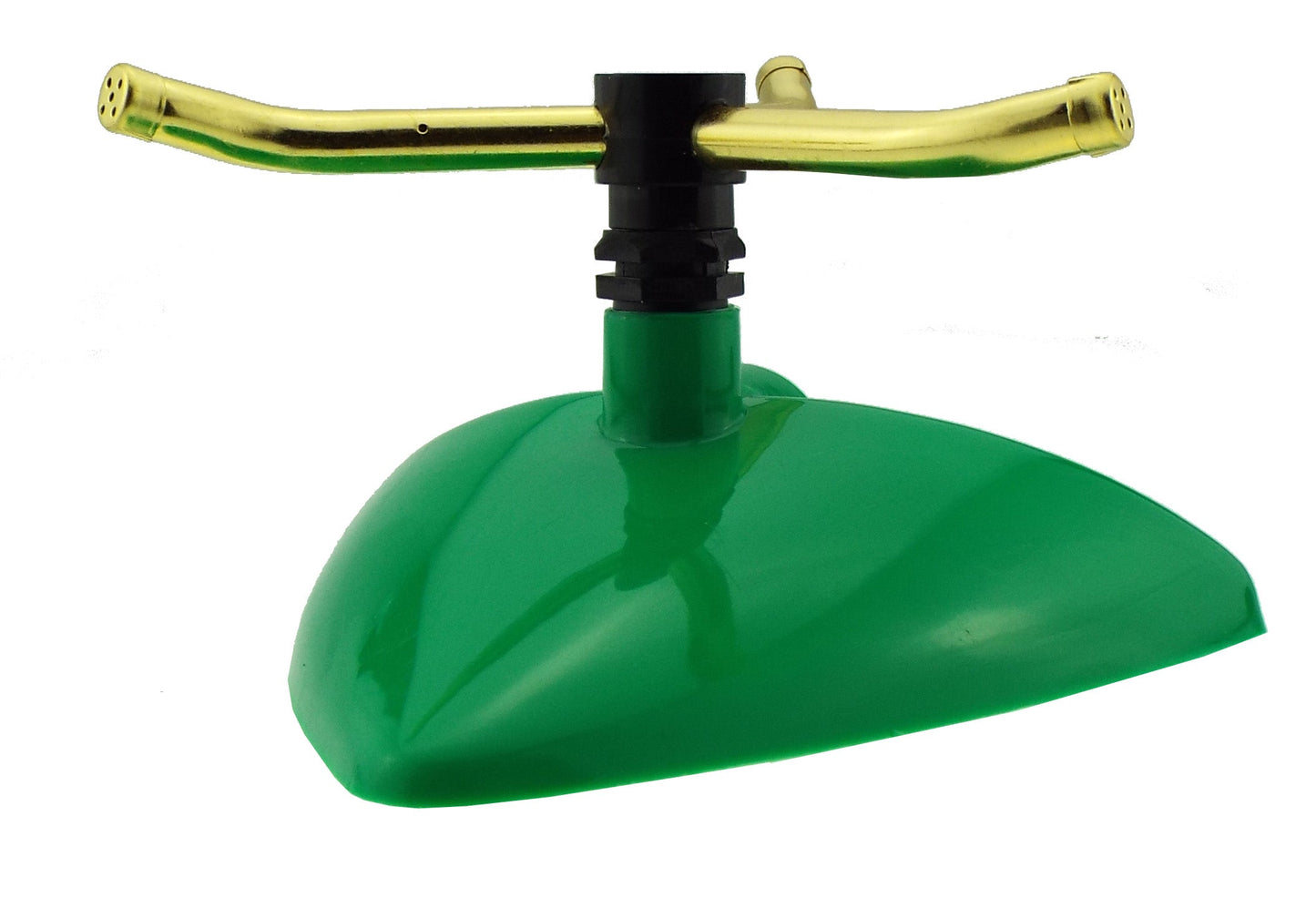 Green Leaf 3‑Arm Rotating Garden Sprinkler