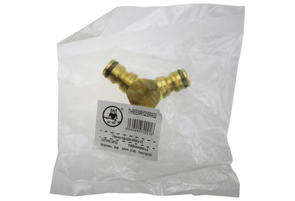Brass 3‑Outlet Male Snap‑On Hose Connector