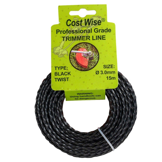 Black Twisted Strimmer Line 3mm x 15m
