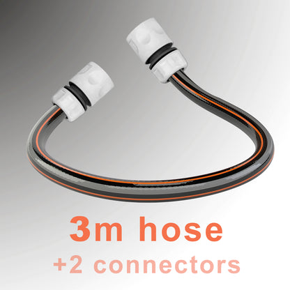 Premium 4 Layer Garden Carbon BLACK Hose Pipe Watering Hose with 2 Hose Connectors