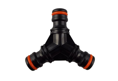 Black Three-Way Male Snap-On Connector