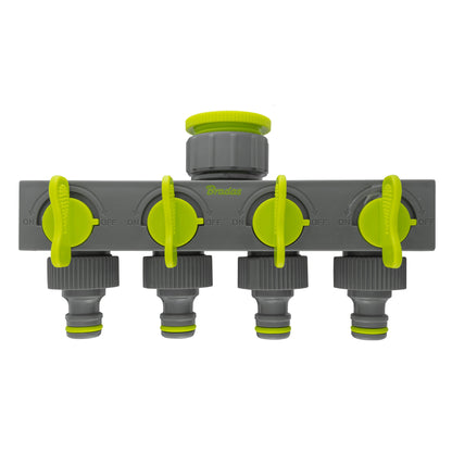 4-Way Lime Water Splitter with Valves