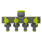 4-Way Lime Water Splitter with Valves