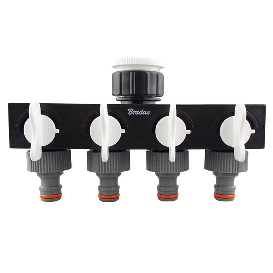 4-Way WL Water Splitter with Valves
