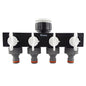 4-Way WL Water Splitter with Valves