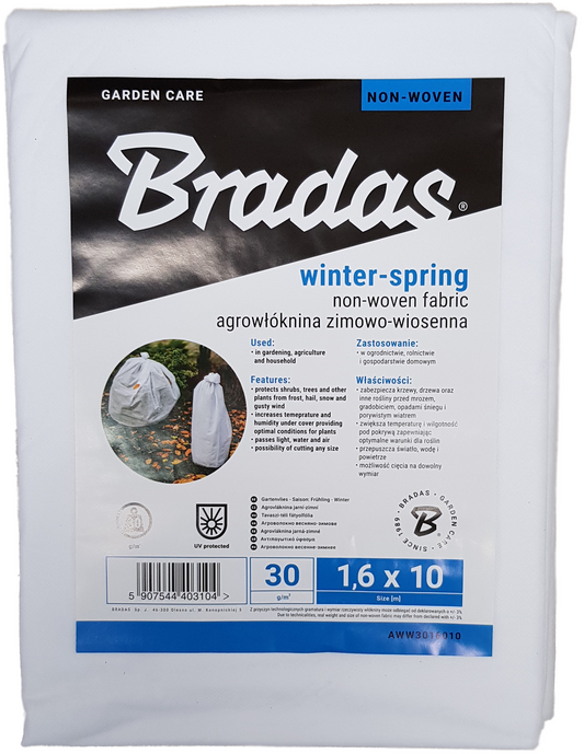 30gsm Garden Frost Protection Fleece – 1.6m x 10m Roll