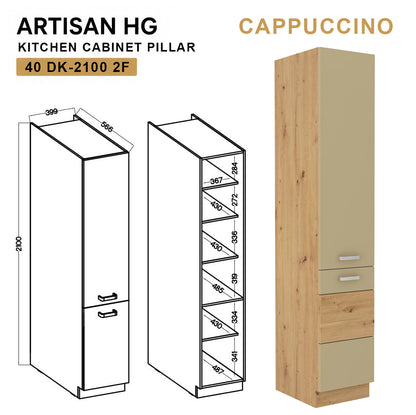 ARTISAN Modular Kitchen – White Gloss - PARTS option