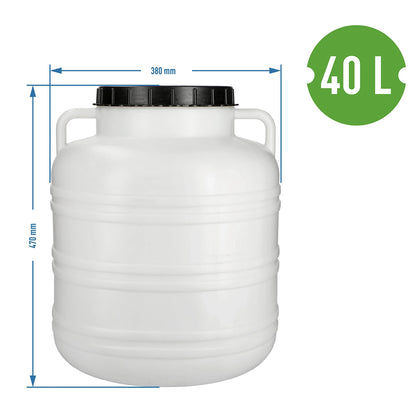 Fermentation Barrel Food Grade HDPE Pickling Container with Lid & Handles 10L-60L