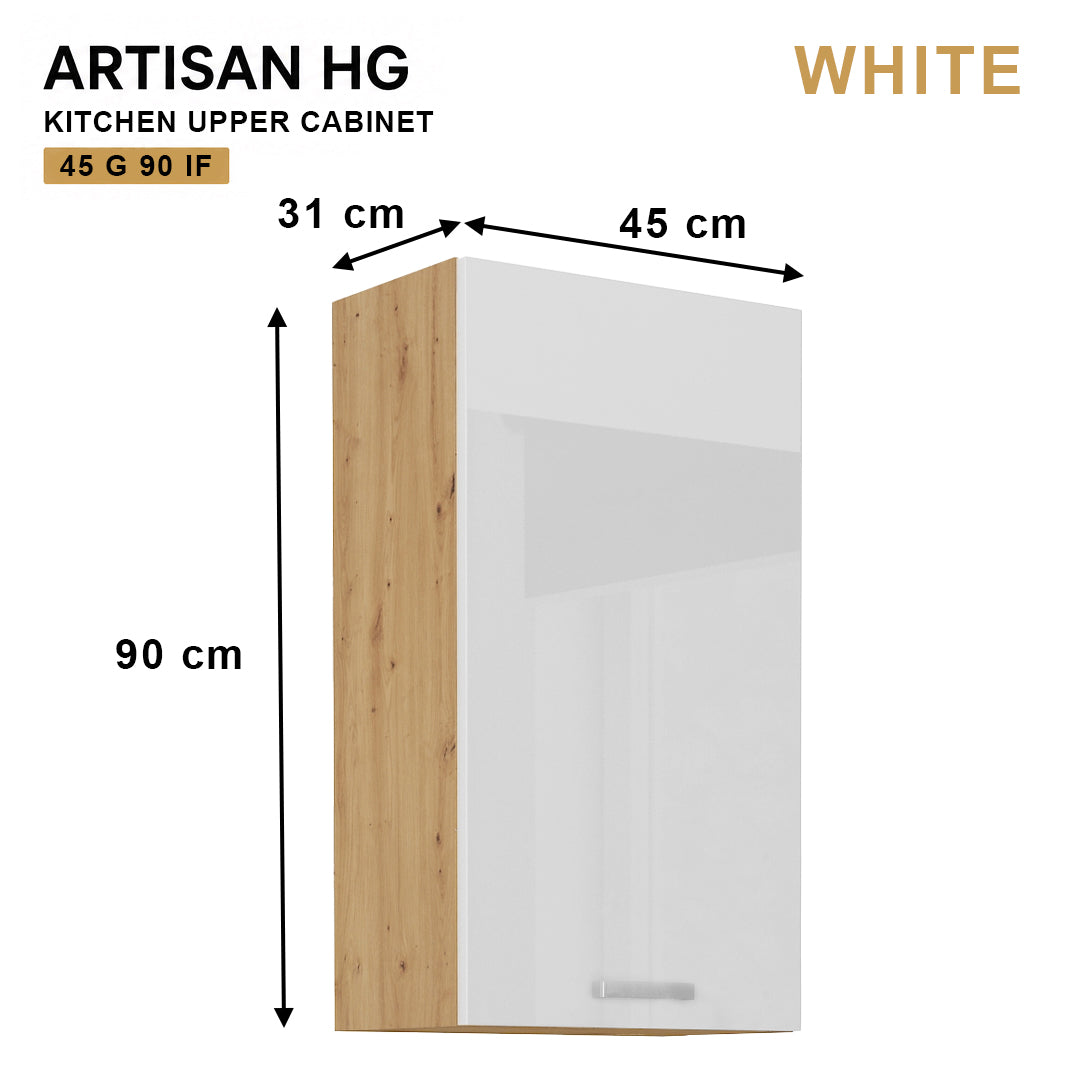 ARTISAN Modular Kitchen – White Gloss - PARTS option