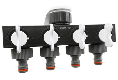 4-Way WL Water Splitter with Valves