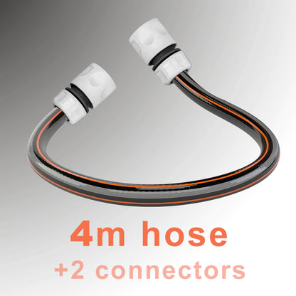 Premium 4 Layer Garden Carbon BLACK Hose Pipe Watering Hose with 2 Hose Connectors