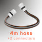 Premium 4 Layer Garden Carbon BLACK Hose Pipe Watering Hose with 2 Hose Connectors