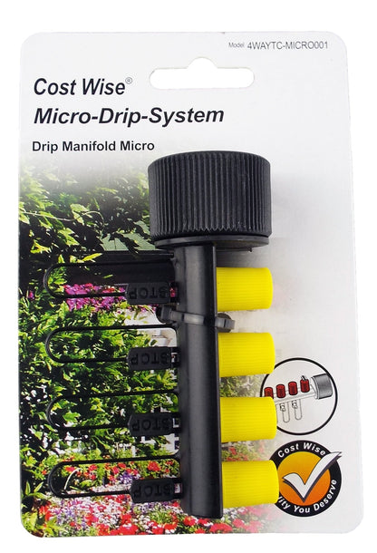 4-Way Micro Irrigation Tube Manifold Connector