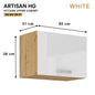 ARTISAN Modular Kitchen – White Gloss - PARTS option
