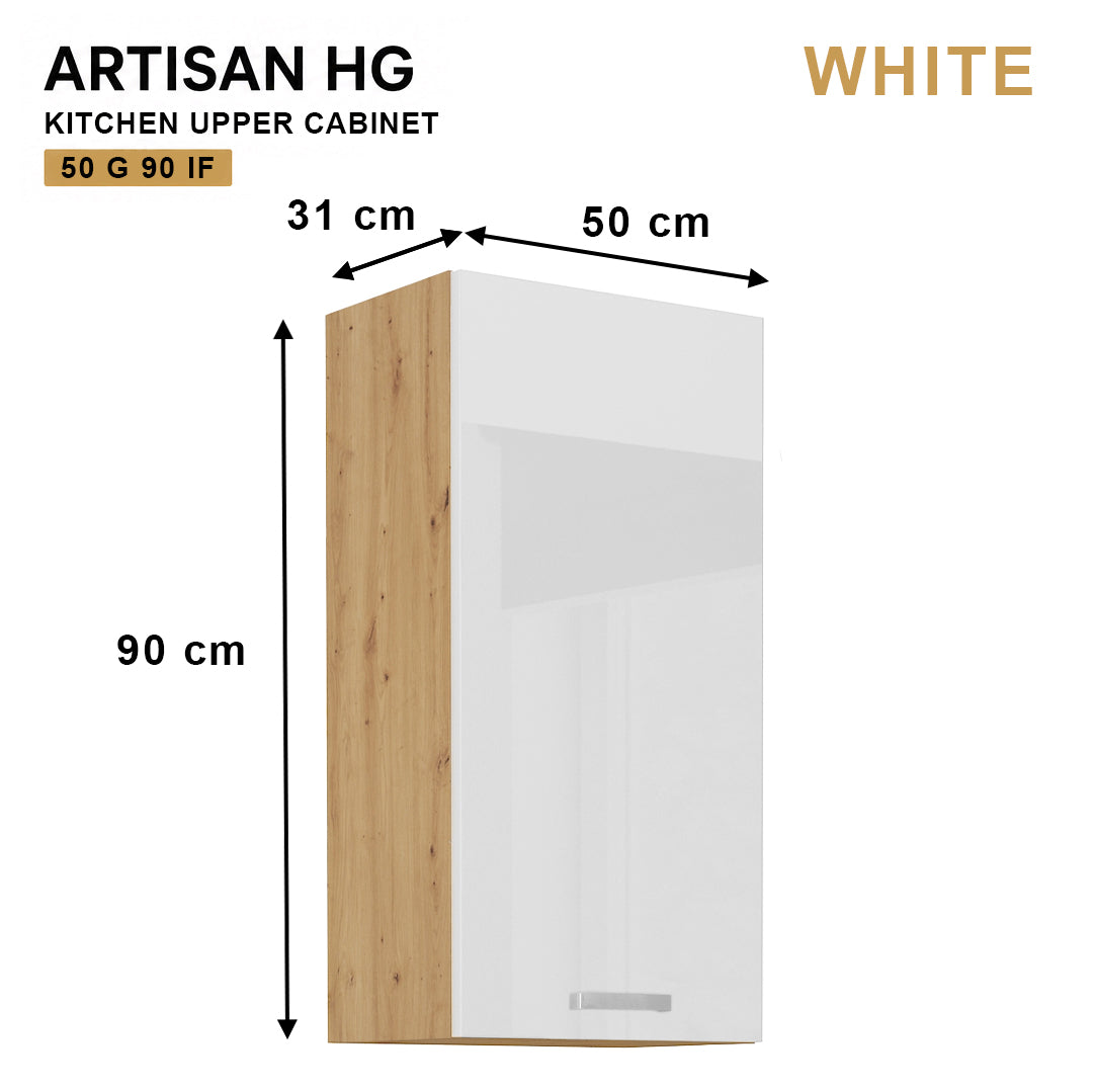 ARTISAN Modular Kitchen – White Gloss - PARTS option