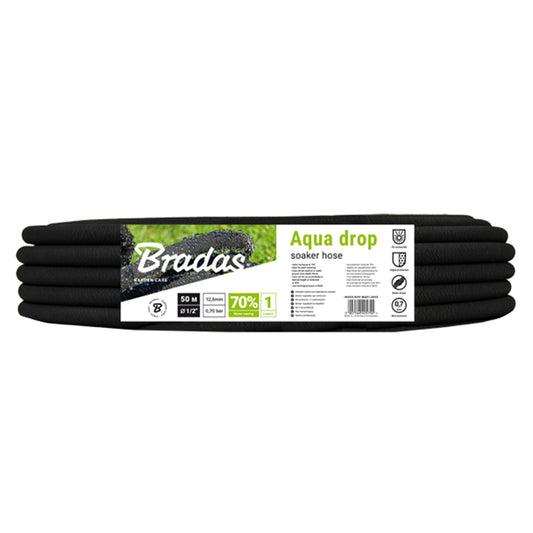 50m Aqua-Drop Permeable Garden Irrigation Soaker Hose