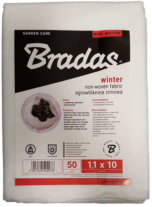 50g Non‑Woven Frost Protection Fleece – 1.1 m × 10 m Roll