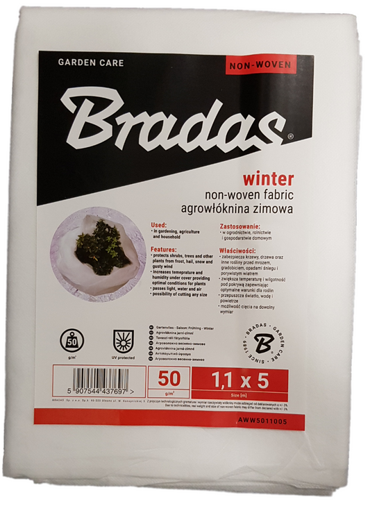 50g Non‑Woven Frost Protection Fabric – 1.1 m × 5 m Roll