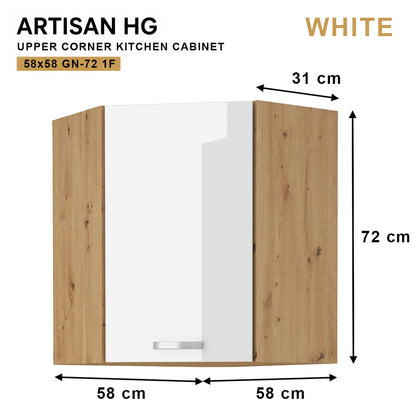 ARTISAN Modular Kitchen – White Gloss - PARTS option