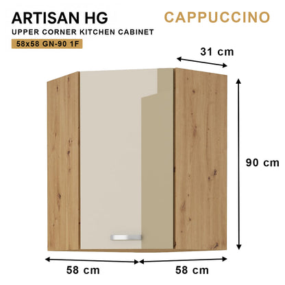 ARTISAN Modular Kitchen – White Gloss - PARTS option