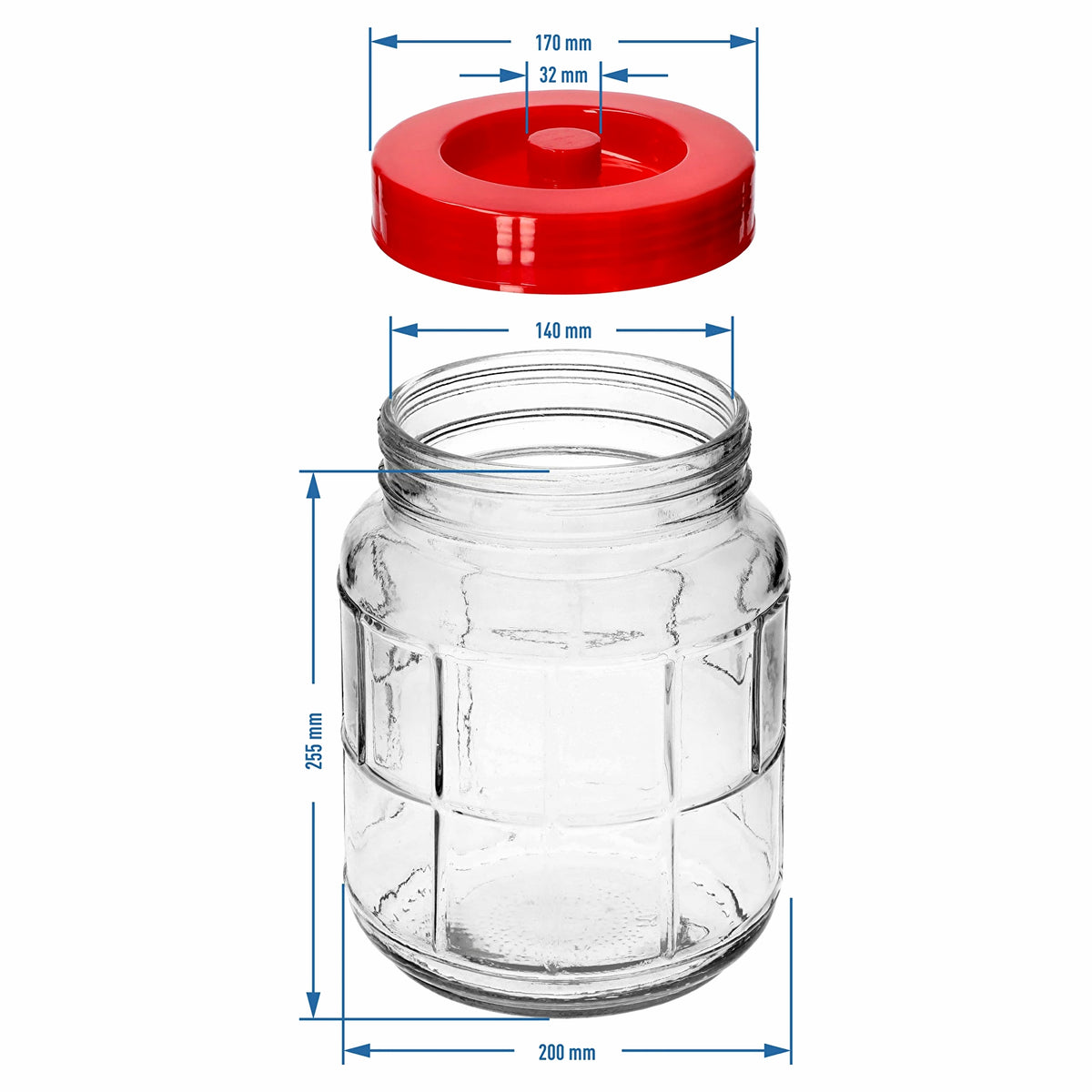 5L 8L 10L 15L 18L Glass Fermentation Jar Demijohn Wine Making Home Brew Preserves