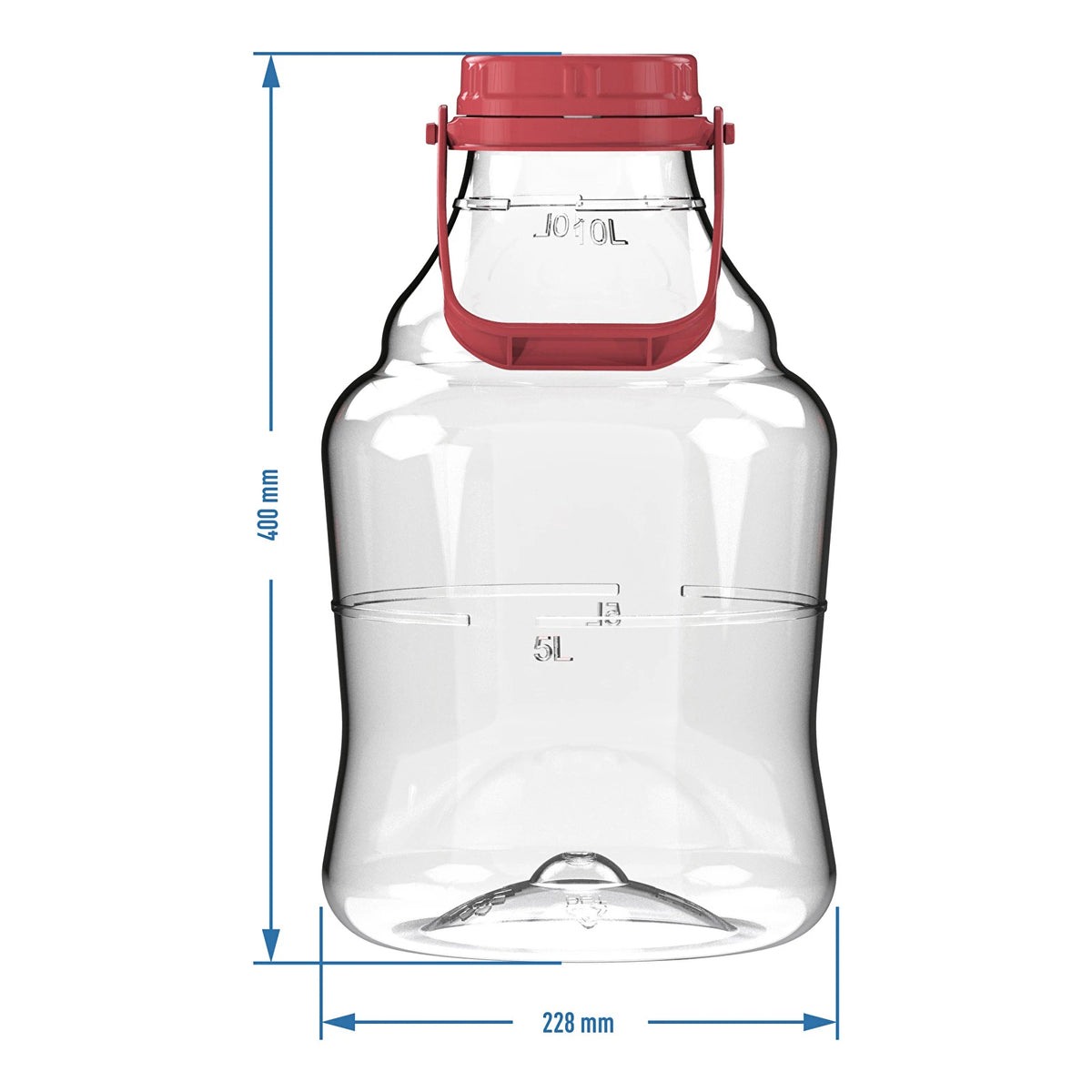 10L 15L 20L 25L Fermentation Demijohn Wine Making PET Airlock Wide Neck