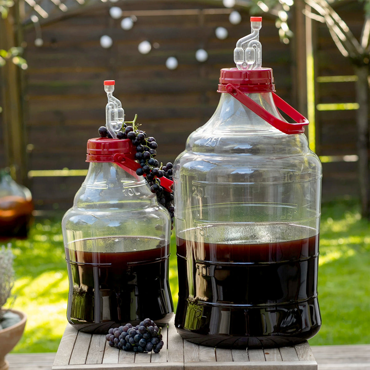 10L 15L 20L 25L Fermentation Demijohn Wine Making PET Airlock Wide Neck
