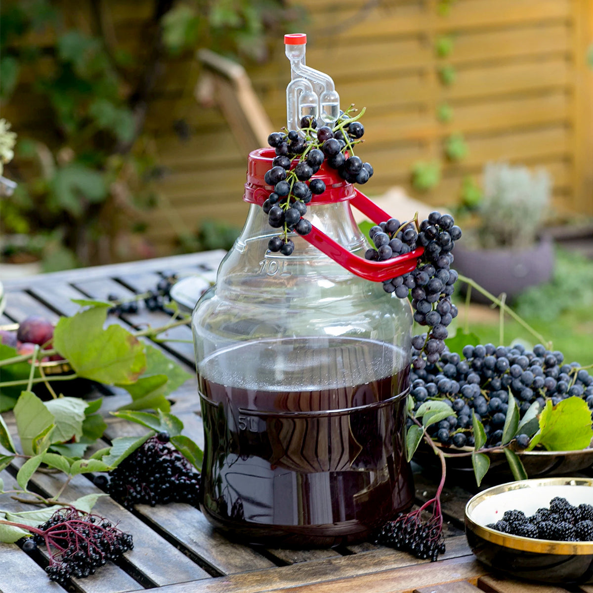 10L 15L 20L 25L Fermentation Demijohn Wine Making PET Airlock Wide Neck