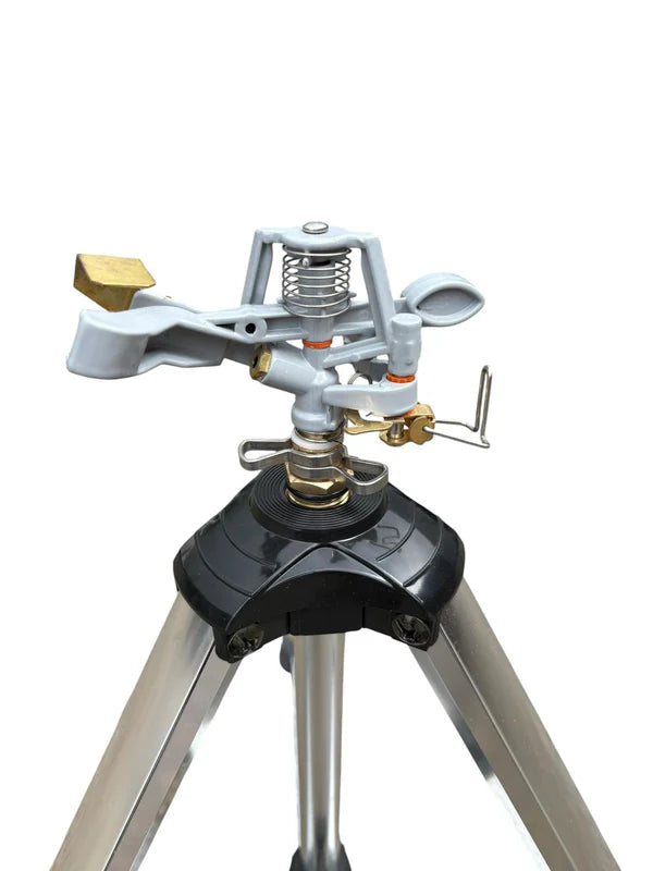Garden Impulse Sprinkler on Tripod 24m Lawn Water Spray 360° Adjustable