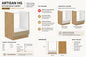 ARTISAN Modular Kitchen – White Gloss or Cappuccino Gloss - PARTS option
