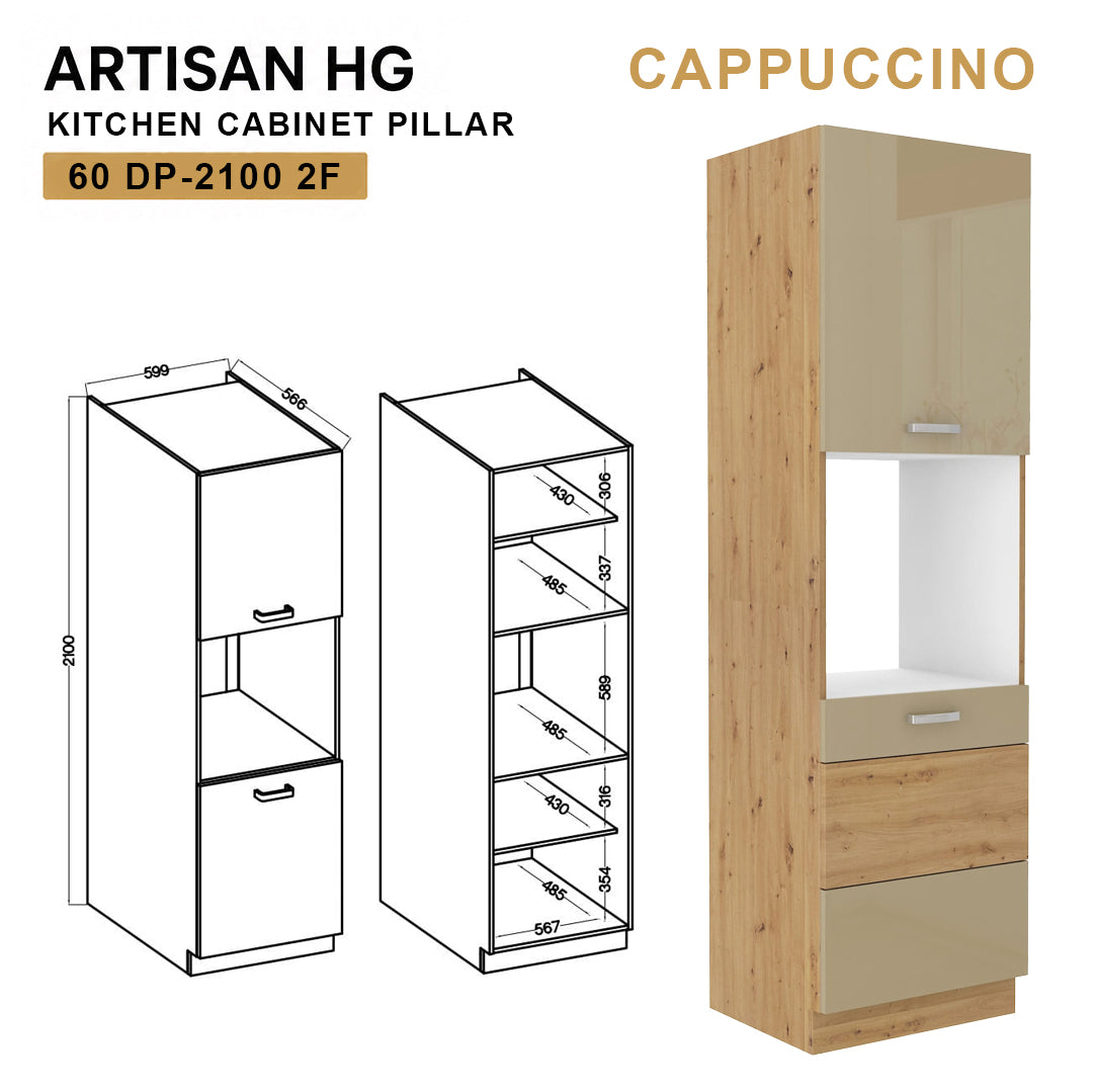 ARTISAN Modular Kitchen – White Gloss - PARTS option