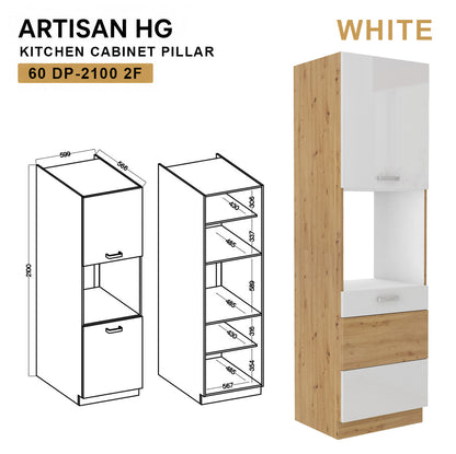 ARTISAN Modular Kitchen – White Gloss - PARTS option