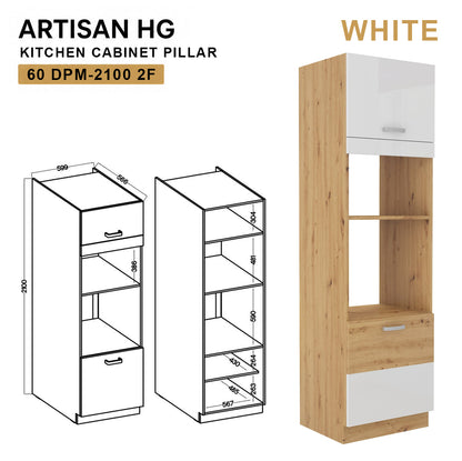 ARTISAN Modular Kitchen – White Gloss - PARTS option
