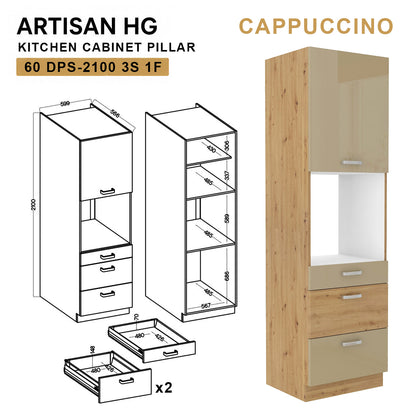ARTISAN Modular Kitchen – White Gloss - PARTS option
