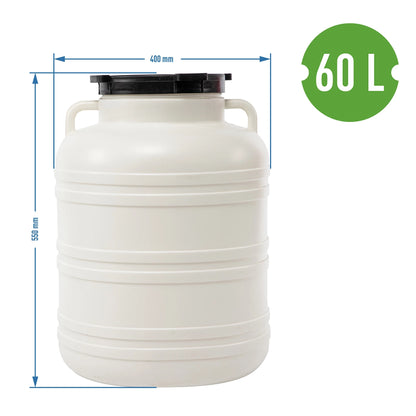 Fermentation Barrel Food Grade HDPE Pickling Container with Lid & Handles 10L-60L